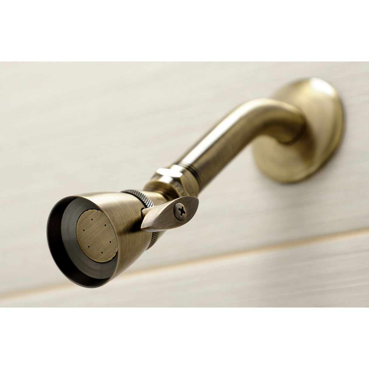 Victorian KB233ALAB Three-Handle 5-Hole Wall Mount Tub and Shower Faucet, Antique Brass