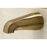 Victorian KB233AXAB Three-Handle 5-Hole Wall Mount Tub and Shower Faucet, Antique Brass