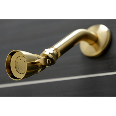 Victorian KB237AX Three-Handle 5-Hole Wall Mount Tub and Shower Faucet, Brushed Brass