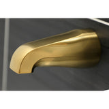 Victorian KB237PX Three-Handle 5-Hole Wall Mount Tub and Shower Faucet, Brushed Brass