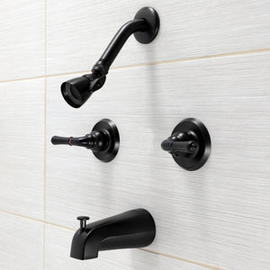 Magellan KB240 Two-Handle 4-Hole Wall Mount Tub and Shower Faucet, Matte Black