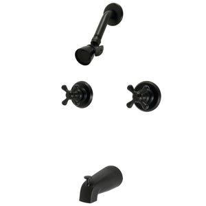 Victorian KB240AX Two-Handle 4-Hole Wall Mount Tub and Shower Faucet, Matte Black