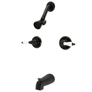 Victorian KB240PL Two-Handle 4-Hole Wall Mount Tub and Shower Faucet, Matte Black