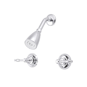 Knight KB241KLSO Two-Handle 3-Hole Wall Mount Shower Faucet, Polished Chrome