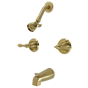American Classic KB247ACL Two-Handle 4-Hole Wall Mount Tub and Shower Faucet, Brushed Brass