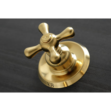 Victorian KB247AX Two-Handle 4-Hole Wall Mount Tub and Shower Faucet, Brushed Brass