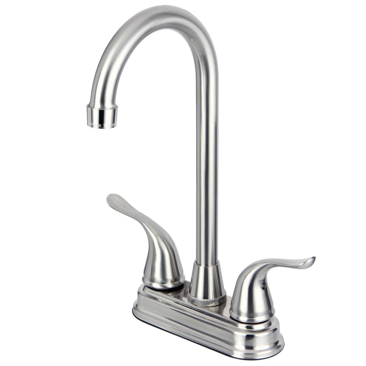 Yosemite KB2498YL Two-Handle 2-Hole Deck Mount Bar Faucet, Brushed Nickel