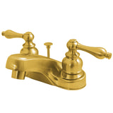 Magellan KB252AL Two-Handle 3-Hole Deck Mount 4" Centerset Bathroom Faucet with Brass Pop-Up, Polished Brass