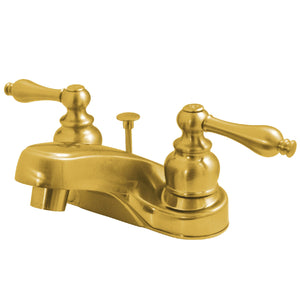 Magellan KB252AL Two-Handle 3-Hole Deck Mount 4" Centerset Bathroom Faucet with Brass Pop-Up, Polished Brass