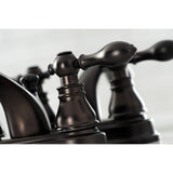 American Classic KB2605ACL Two-Handle 3-Hole Deck Mount 4" Centerset Bathroom Faucet with Plastic Pop-Up, Oil Rubbed Bronze
