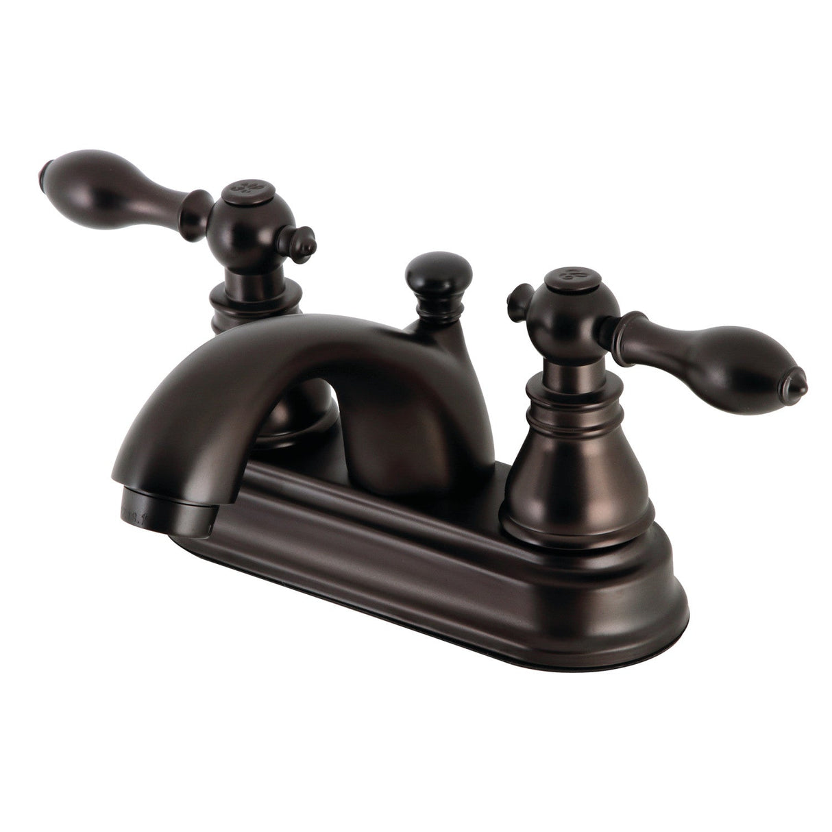 American Classic KB2605ACL Two-Handle 3-Hole Deck Mount 4" Centerset Bathroom Faucet with Plastic Pop-Up, Oil Rubbed Bronze