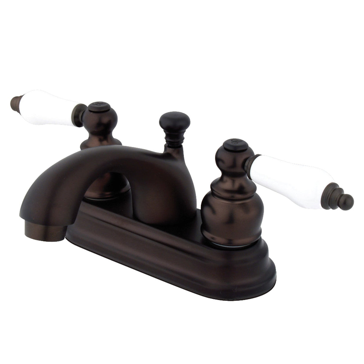 Vintage KB2605PL Two-Handle 3-Hole Deck Mount 4" Centerset Bathroom Faucet with Plastic Pop-Up, Oil Rubbed Bronze