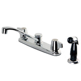 Magellan KB262 Two-Handle 4-Hole Deck Mount 8" Centerset Kitchen Faucet, Polished Chrome