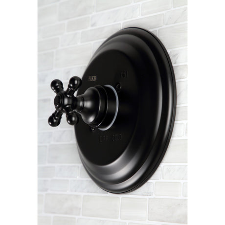 Metropolitan KB2630BX Single-Handle 3-Hole Wall Mount Tub and Shower Faucet, Matte Black