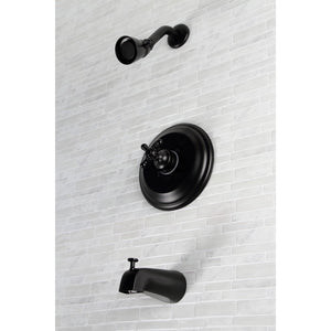 Metropolitan KB2630BX Single-Handle 3-Hole Wall Mount Tub and Shower Faucet, Matte Black