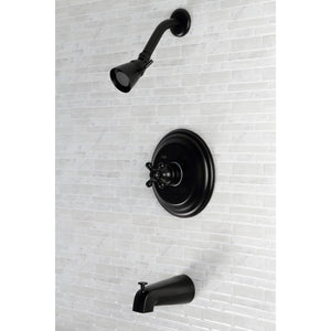 Metropolitan KB2630BX Single-Handle 3-Hole Wall Mount Tub and Shower Faucet, Matte Black