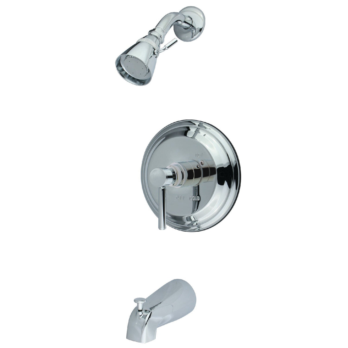 Concord KB2631DL Single-Handle 3-Hole Wall Mount Tub and Shower Faucet, Polished Chrome