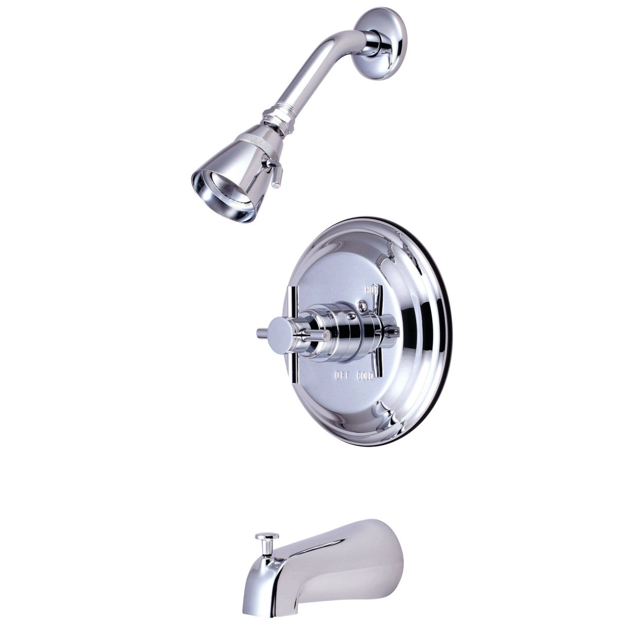 Concord KB2631DX Single-Handle 3-Hole Wall Mount Tub and Shower Faucet, Polished Chrome