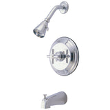 Elinvar KB2631EX Single-Handle 3-Hole Wall Mount Tub and Shower Faucet, Polished Chrome