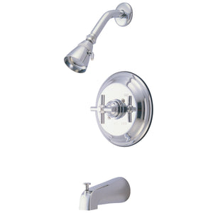 Elinvar KB2631EX Single-Handle 3-Hole Wall Mount Tub and Shower Faucet, Polished Chrome