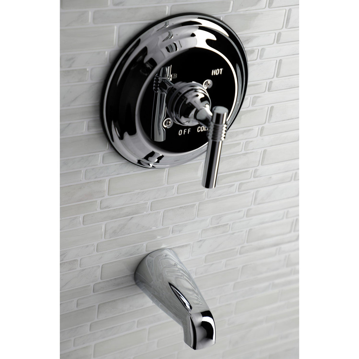 KB2631MLTTO Single-Handle 2-Hole Wall Mount Tub and Shower Faucet Tub Trim Only, Polished Chrome