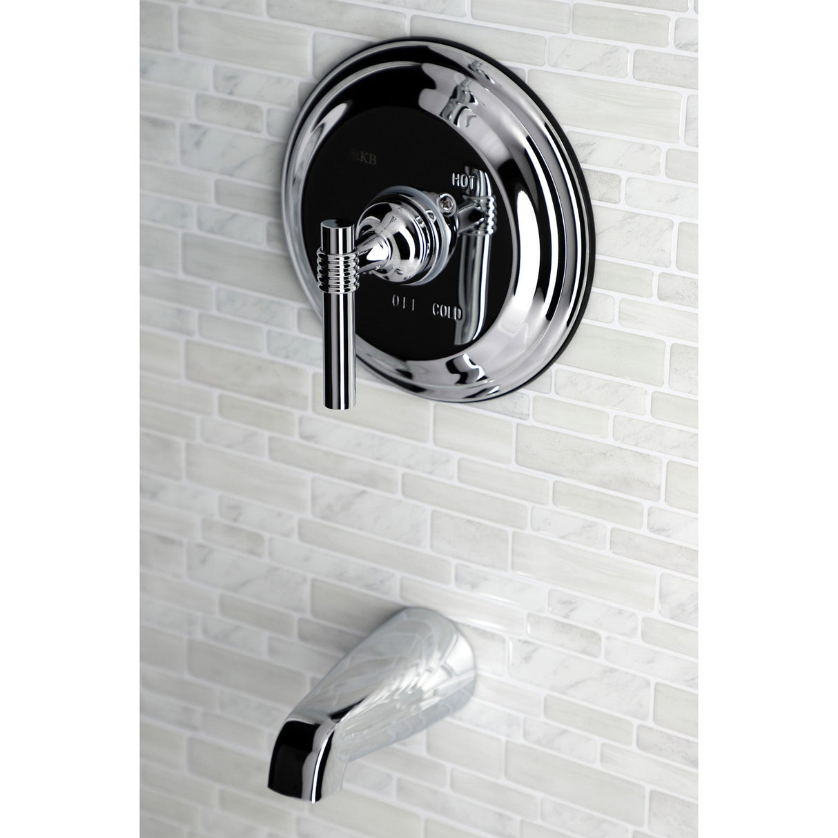 KB2631MLTTO Single-Handle 2-Hole Wall Mount Tub and Shower Faucet Tub Trim Only, Polished Chrome