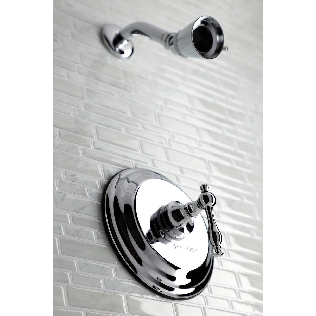 KB2631NLSO Single-Handle 2-Hole Wall Mount Shower Faucet, Polished Chrome