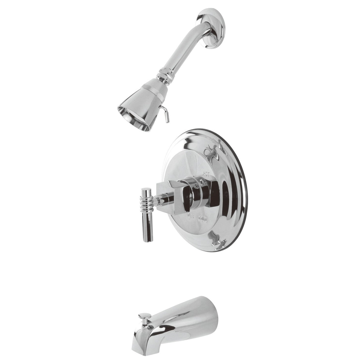 Milano KB2631QL Single-Handle 3-Hole Wall Mount Tub and Shower Faucet, Polished Chrome