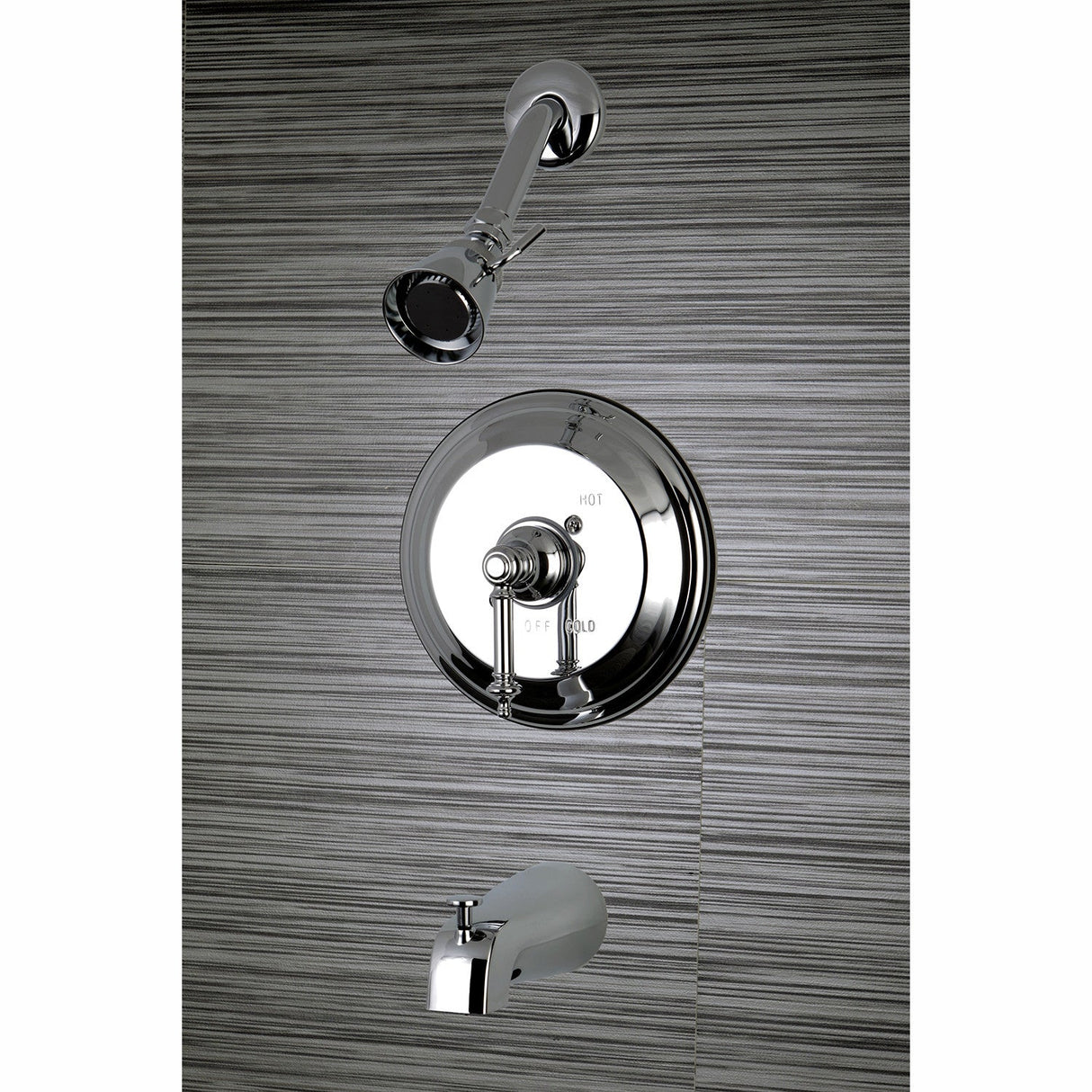 Templeton KB2631TL Single-Handle 3-Hole Wall Mount Tub and Shower Faucet, Polished Chrome