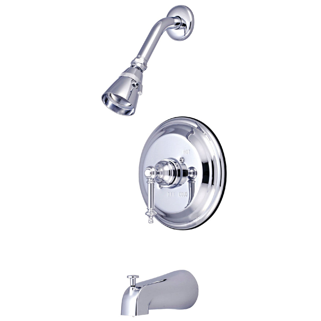 Templeton KB2631TL Single-Handle 3-Hole Wall Mount Tub and Shower Faucet, Polished Chrome