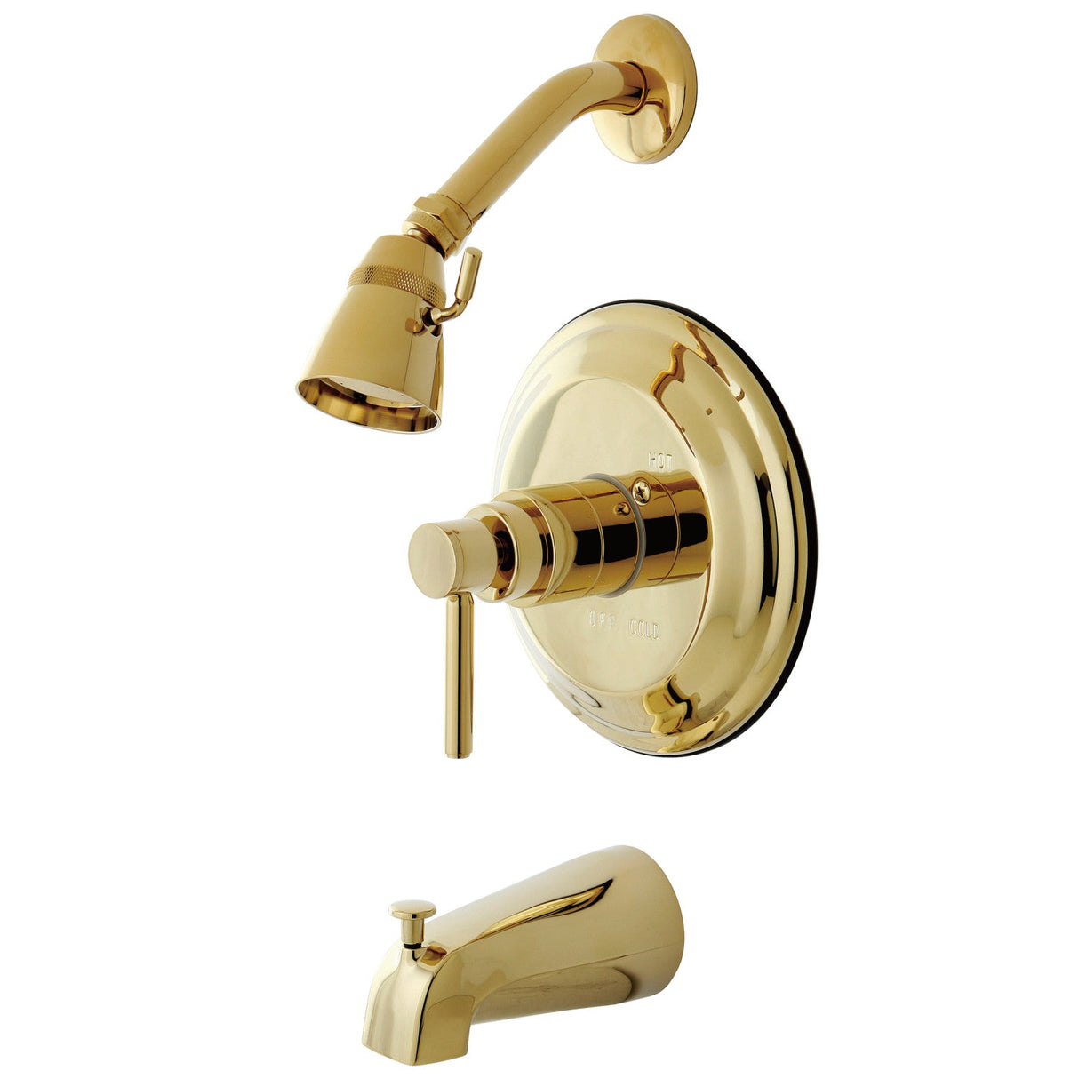 Concord KB2632DLT Single-Handle 3-Hole Wall Mount Tub and Shower Faucet Trim Only, Polished Brass