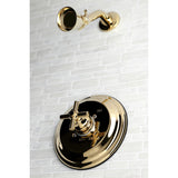 KB2632EXSO Single-Handle 2-Hole Wall Mount Shower Faucet, Polished Brass