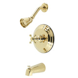 KB2632KX Single-Handle 3-Hole Wall Mount Tub and Shower Faucet, Polished Brass