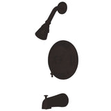 Templeton KB2635TL Single-Handle 3-Hole Wall Mount Tub and Shower Faucet, Oil Rubbed Bronze