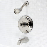 Concord KB2636DX Single-Handle 3-Hole Wall Mount Tub and Shower Faucet, Polished Nickel