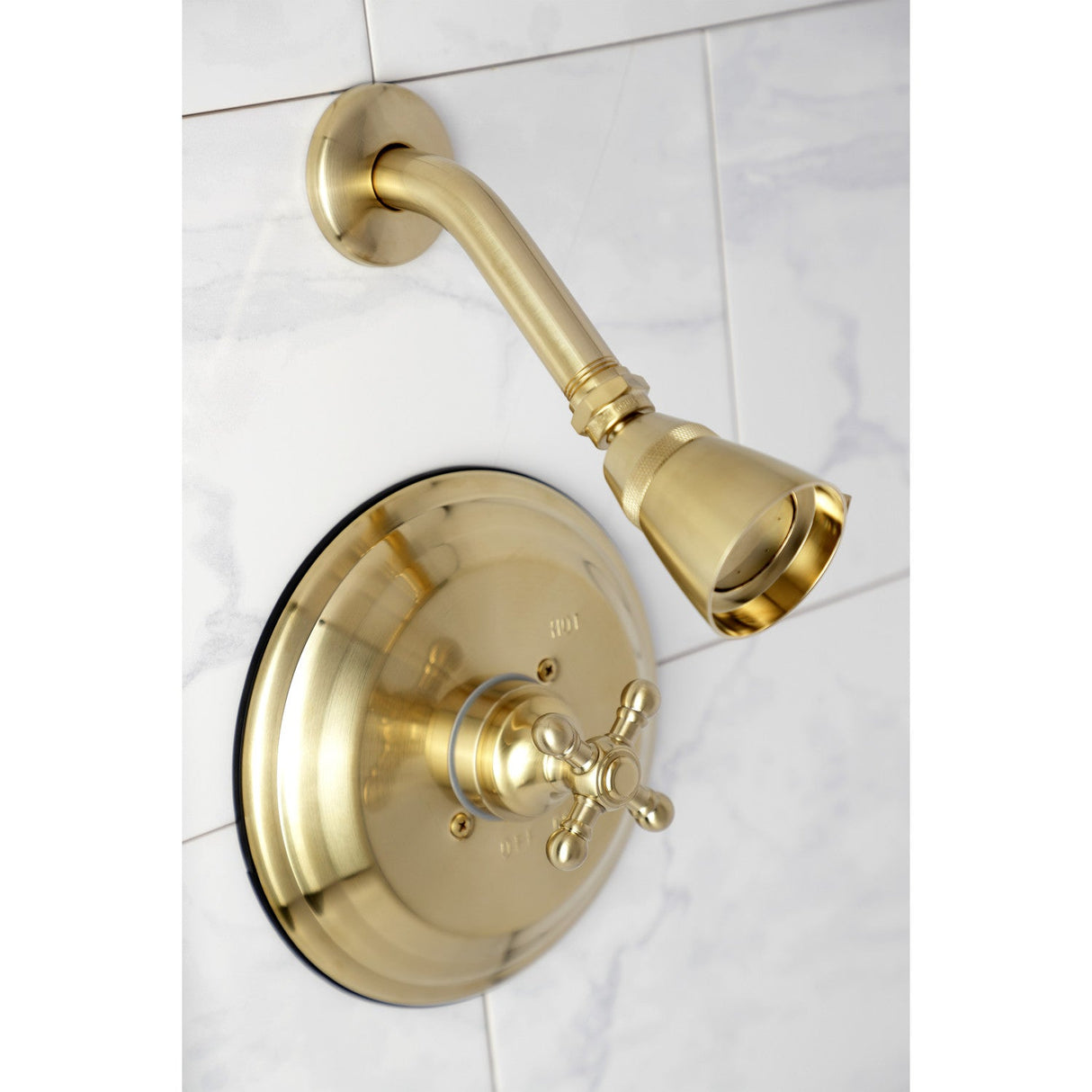 Metropolitan KB2637BXTSO Single-Handle 2-Hole Wall Mount Shower Faucet Trim Only, Brushed Brass