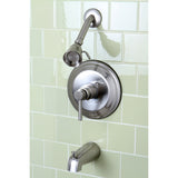 Concord KB2638DL Single-Handle 3-Hole Wall Mount Tub and Shower Faucet, Brushed Nickel