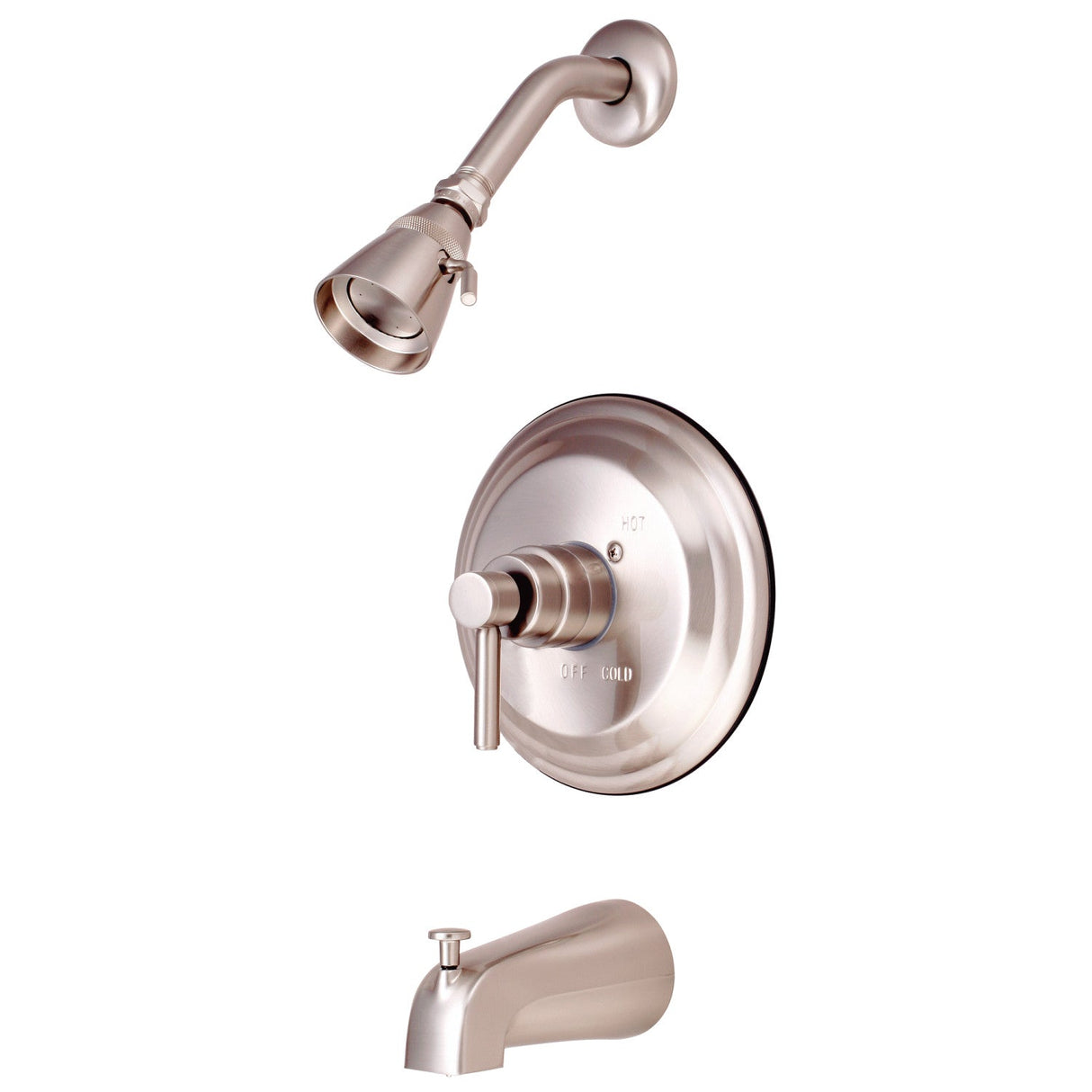 Concord KB2638DL Single-Handle 3-Hole Wall Mount Tub and Shower Faucet, Brushed Nickel