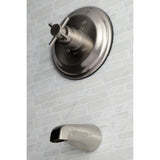 Concord KB2638DXTO Single-Handle 2-Hole Wall Mount Tub Only Faucet, Brushed Nickel