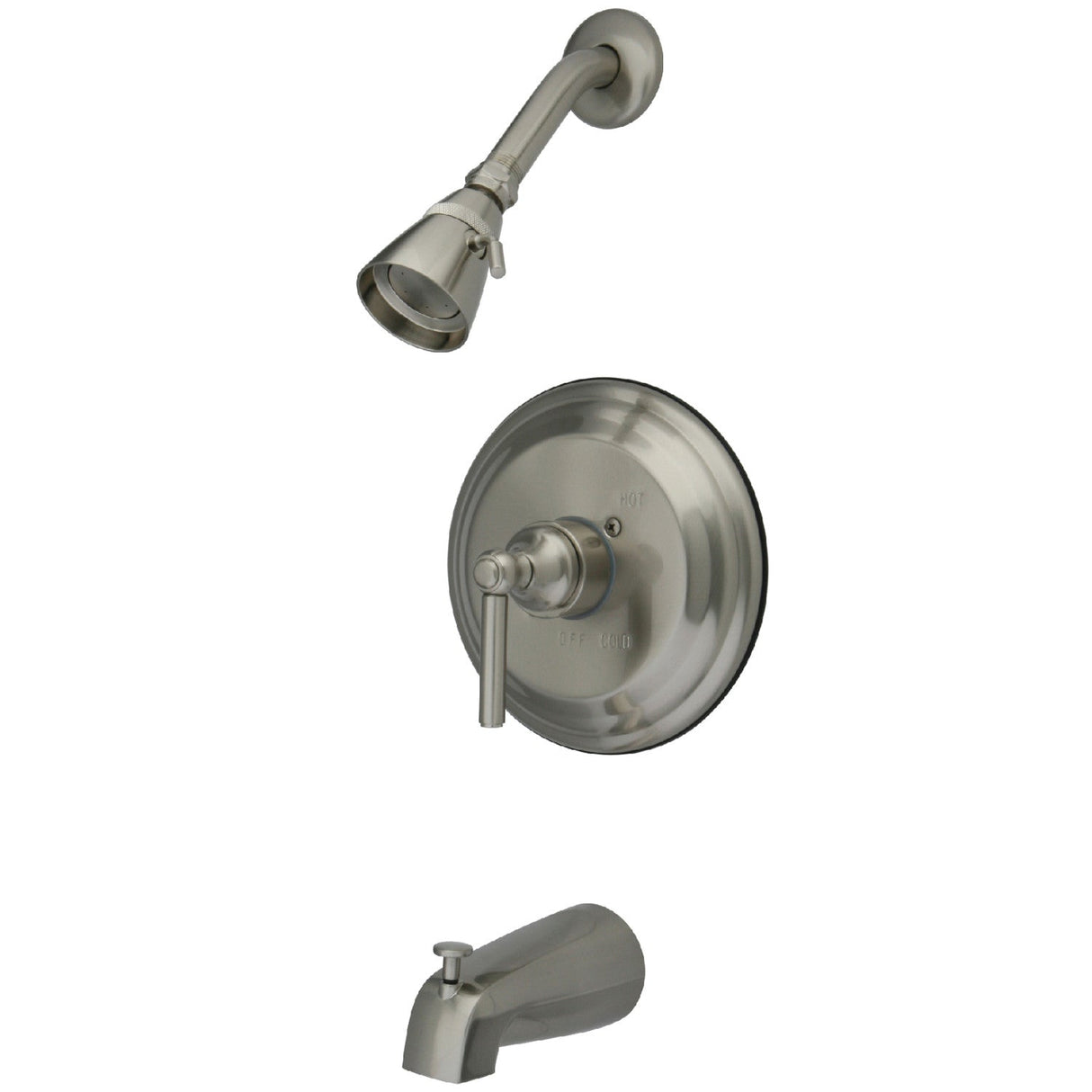 Elinvar KB2638EL Single-Handle 3-Hole Wall Mount Tub and Shower Faucet, Brushed Nickel