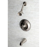 Elinvar KB2638EX Single-Handle 3-Hole Wall Mount Tub and Shower Faucet, Brushed Nickel