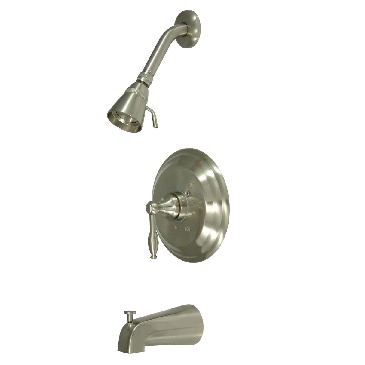 Naples KB2638KL Single-Handle 3-Hole Wall Mount Tub and Shower Faucet, Brushed Nickel