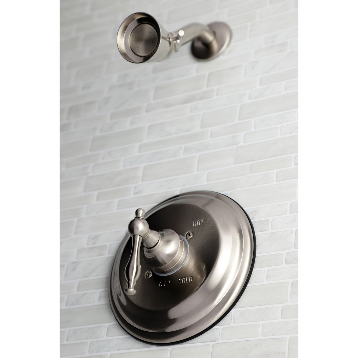 KB2638NLSO Single-Handle 2-Hole Wall Mount Shower Faucet, Brushed Nickel
