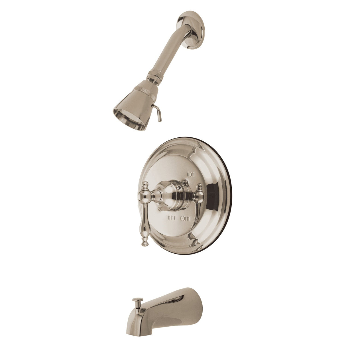 Milano KB2638NL Single-Handle 3-Hole Wall Mount Tub and Shower Faucet, Brushed Nickel