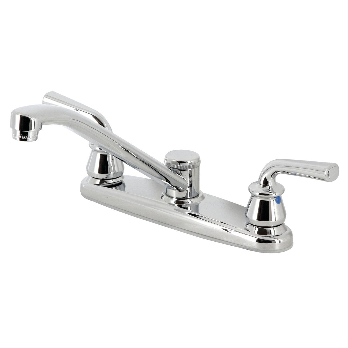 Restoration KB271RXL Two-Handle 2-Hole Deck Mount 8" Centerset Kitchen Faucet, Polished Chrome