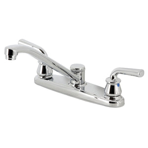Restoration KB271RXL Two-Handle 2-Hole Deck Mount 8" Centerset Kitchen Faucet, Polished Chrome