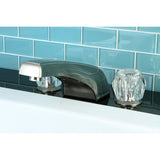 KB288 Two-Handle 3-Hole Deck Mount Roman Tub Faucet, Brushed Nickel