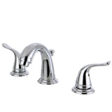 Yosemite KB2911YL Two-Handle 3-Hole Deck Mount Widespread Bathroom Faucet with Plastic Pop-Up, Polished Chrome