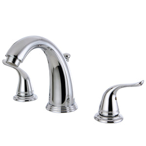 Yosemite KB2981YL Two-Handle 3-Hole Deck Mount Widespread Bathroom Faucet with Plastic Pop-Up, Polished Chrome