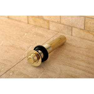 Fauceture KB3002 Brass Lift and Turn Bathroom Sink Drain with Overflow, 17 Gauge, Polished Brass